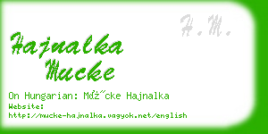 hajnalka mucke business card